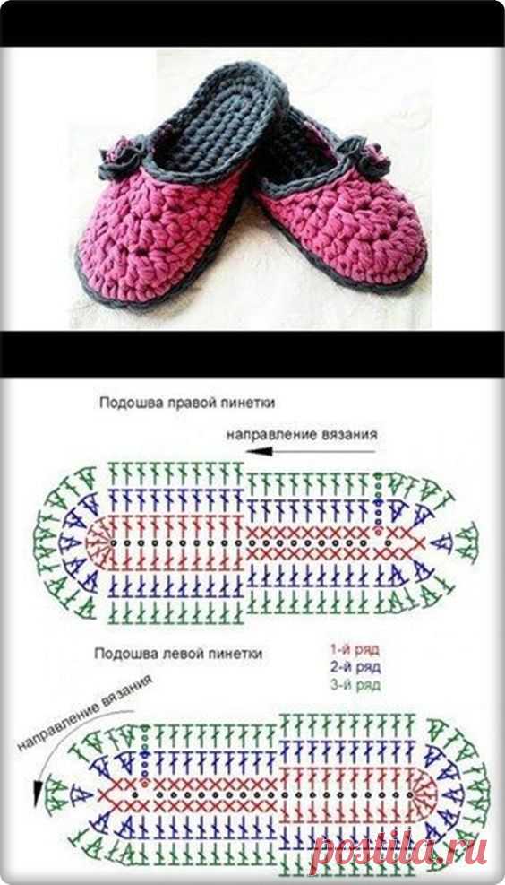 Вяжем уютные домашние тапочки для семьи и гостей за один день