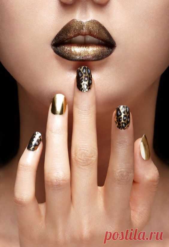 Bronze nails and lips