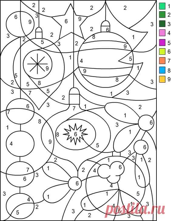 Nicole's Free Coloring Pages: CHRISTMAS * Color by Number | Christmas