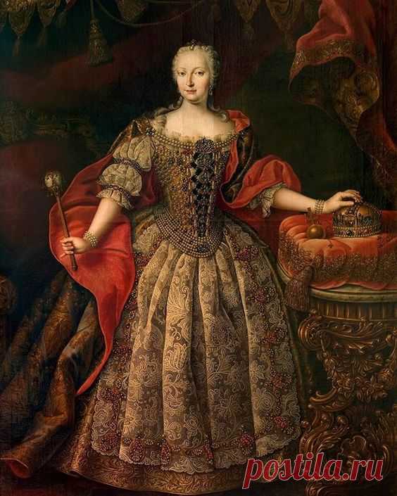 Daniel Schmidely (1705-1779)🕊
Maria Theresia in Hungarian Coronationdress (1717-1780)🌹
1742🌿