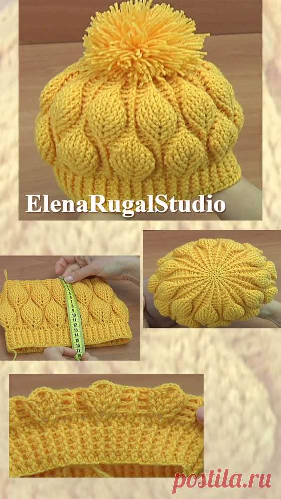 3D Leaves Beanie Hat Tutorial 153