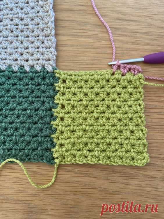 Rainforest Crochet Patchwork Squares Blanket