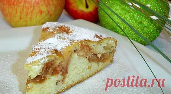 Быстрый пирог с яблоками на кефире | Кулинарные рецепты от «Едим дома!»