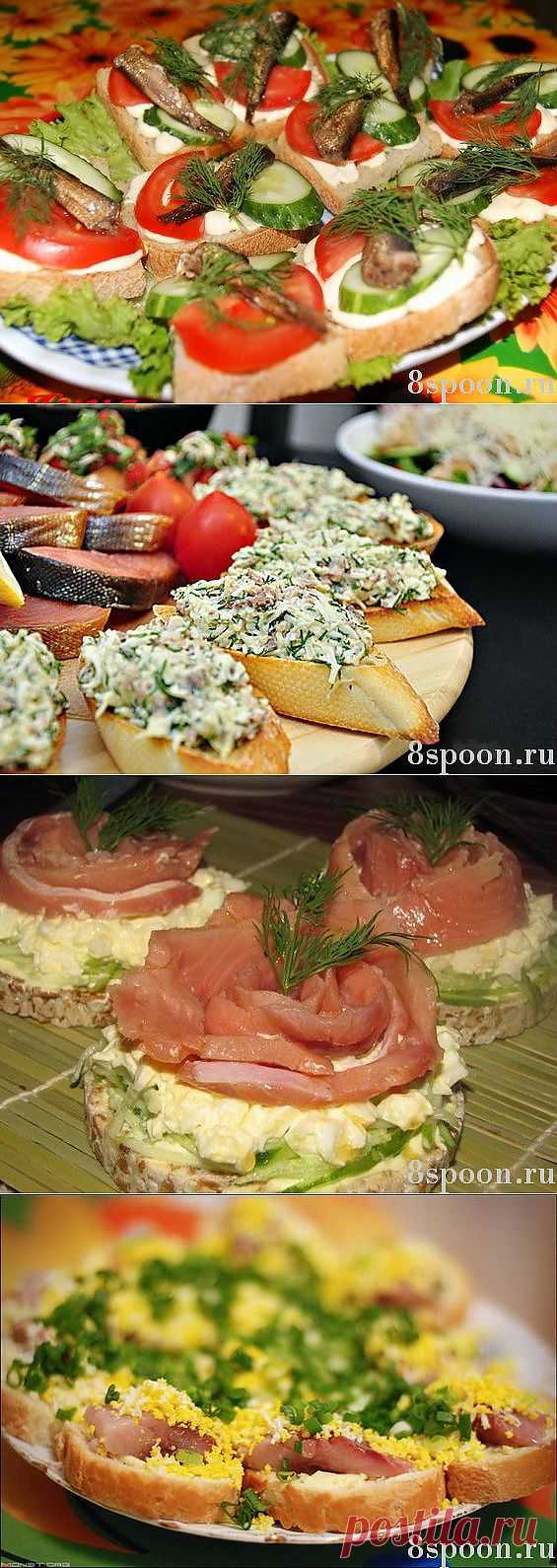 Праздничные бутерброды: вкусные рецепты с фото | 8 Ложек