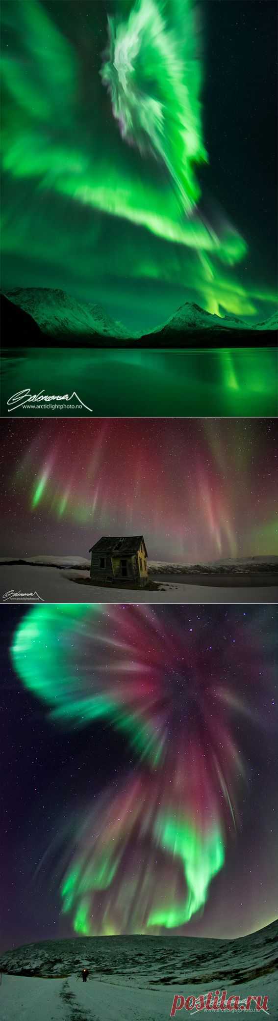 Завораживающее северное сияние из Норвегии. Фотограф Оле Си Саломонсен (Ole С Salomonsen) - Фотоискусство