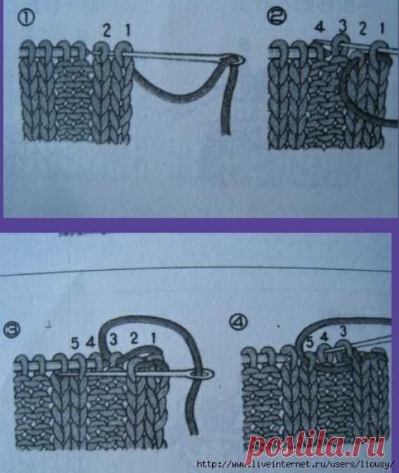 Как закрыть петли резинки 1х1 спицами красиво