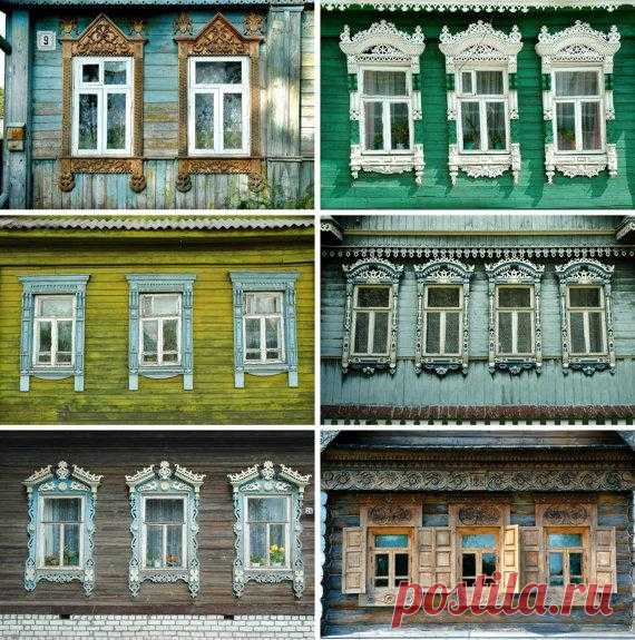 Русская красота - резные окна.