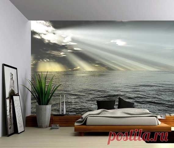 Seascape Ocean Rays of Light - Large Wall Mural, Self-adhesive Vinyl Wallpaper, Peel & Stick fabric wall decal For our wall murals, we use PhotoTex, the #1 Selling Removable Self-Adhesive Wallpaper Fabric. Photo-Tex is a peel and stick, multi-US patented, polyester fabric, adhesive media material that can be installed on any non-porous flat surface in any weather condition and then removed and reused many