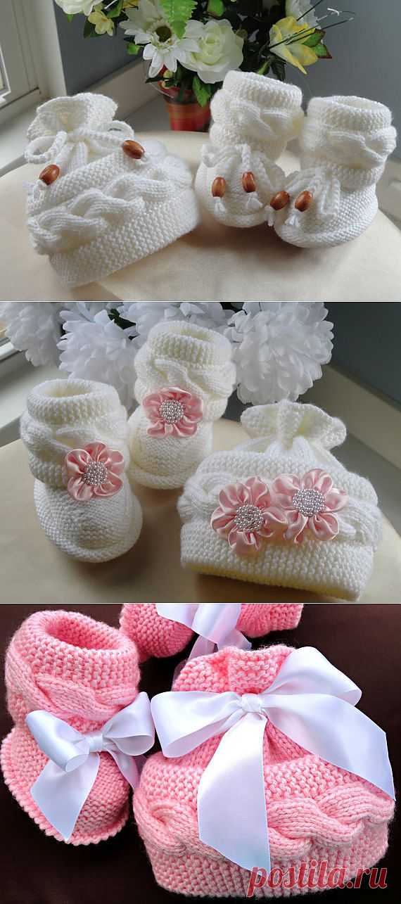 P A T T E R N Knitting Baby Set Baby Shoes Knitted от Solnishko42