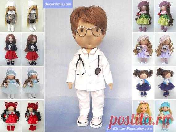 Doctor Doll Handmade, Med Worker Portrait Doll, Medicine Doll by Photo, Interior Decor Doll, Fabric Doll with Face Rag Tilda Doll by Irina E Hello, dear visitors!  This is handmade cloth doll created by Master Irina E (Kiev, Ukraine). This doll is made TO ORDER. Order processing time is 14 calendar days.  All dolls stated on the photo are made by artist Irina E. You can find them in our shop searching by artist name: