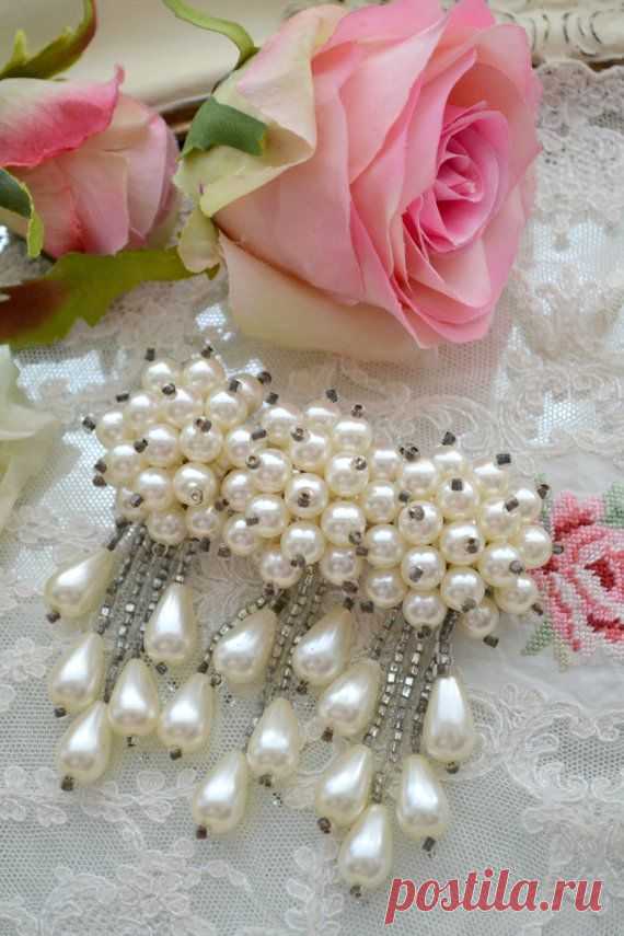 RESERVED FOR DEBORAH - Beautiful Vintage Pearl Hair Barrette