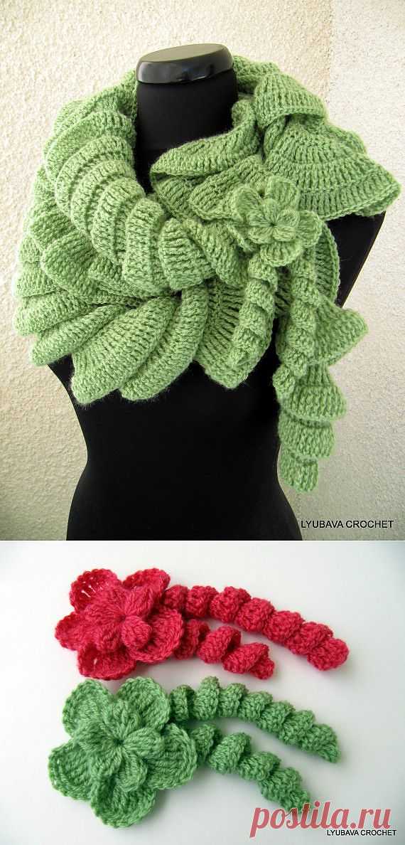 Спиральный чудо-шарф и пуловер с запАхом.