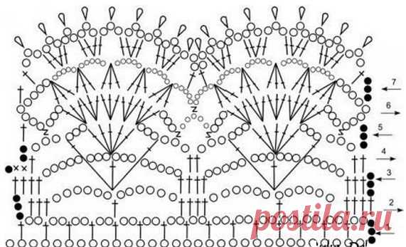 узоры крючком для юбки схемы - Поиск в Google