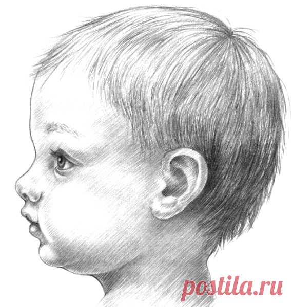 Рисуем лицо младенца: пошаговый урок — Сделай сам, идеи для творчества - DIY Ideas