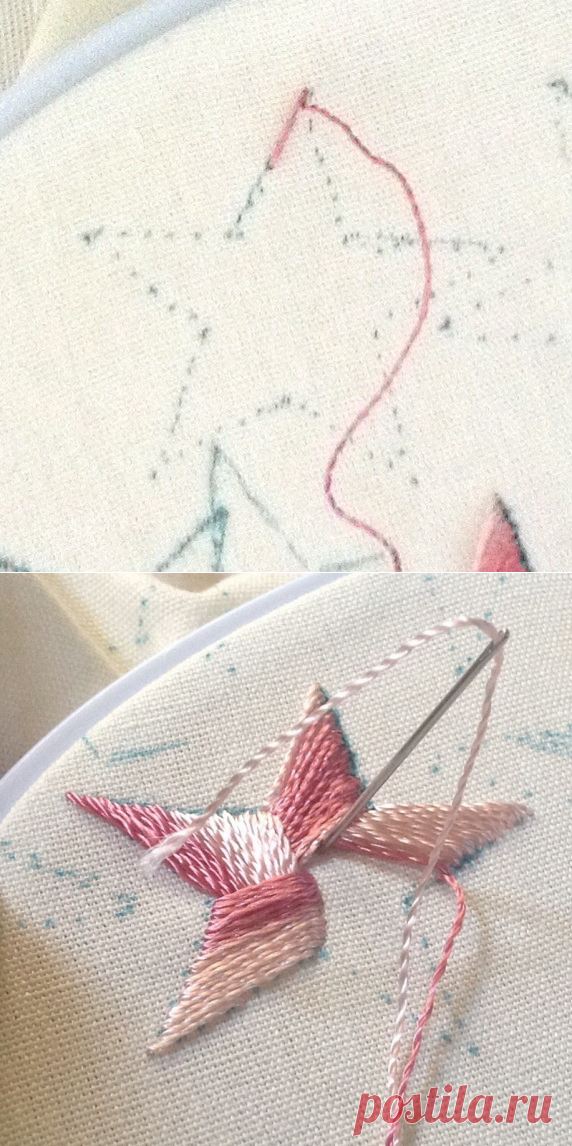 Tutorial Star, Tucker - Dimensional Embroidery