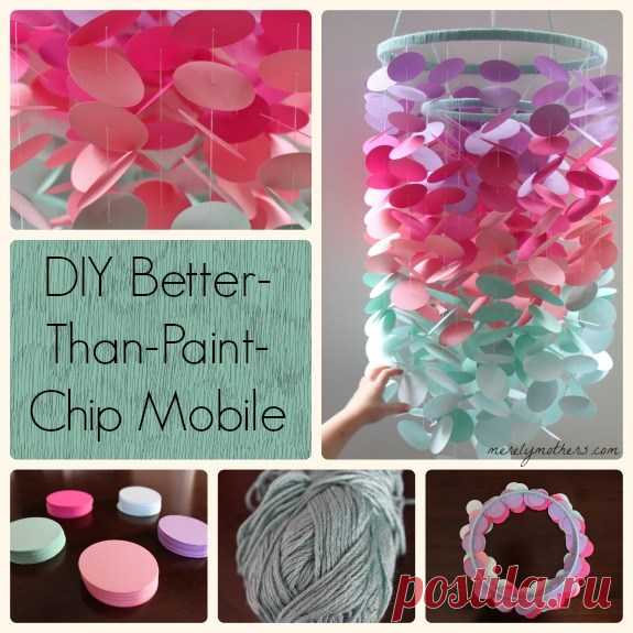 DIY Better-Than-Paint-Chip Mobile Pinterest addict that I’ve become, I’ve been admiring the gorgeous DIY “paint chip mobiles” that pop up, so I decided I would give this project a try. It seemed pretty strai…