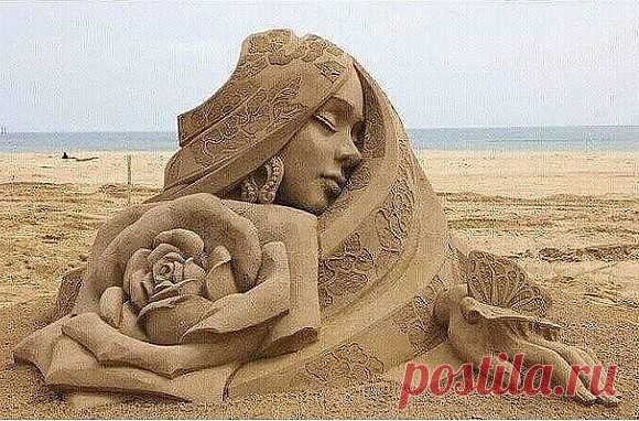 Какая красота!... Шедевр из песка!