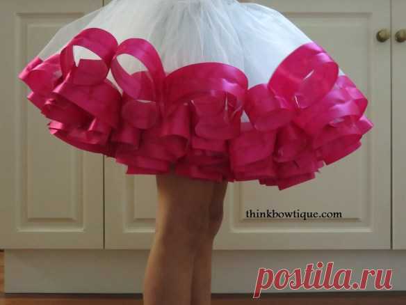 Make a ribbon trimmed tutu - Think Bowtique Blog