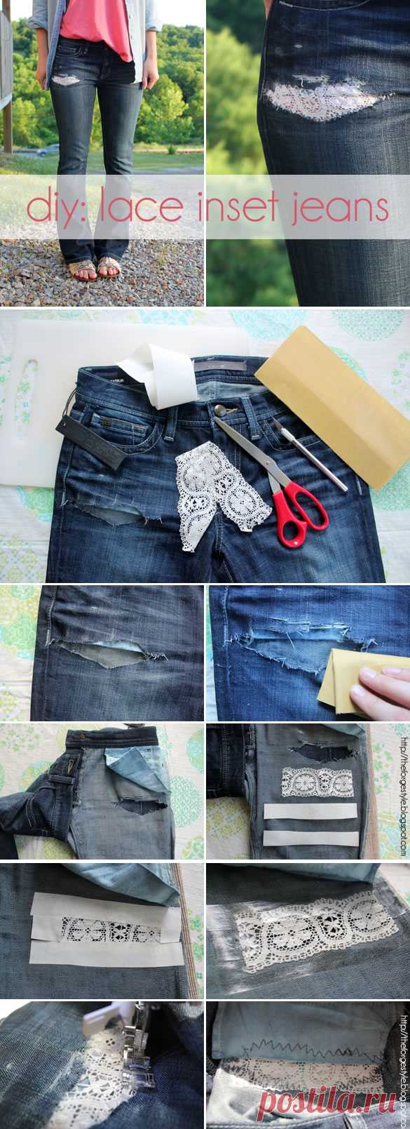 Спасаем джинсы (DIY) / Переделка джинсов / Модный сайт о стильной переделке одежды и интерьера