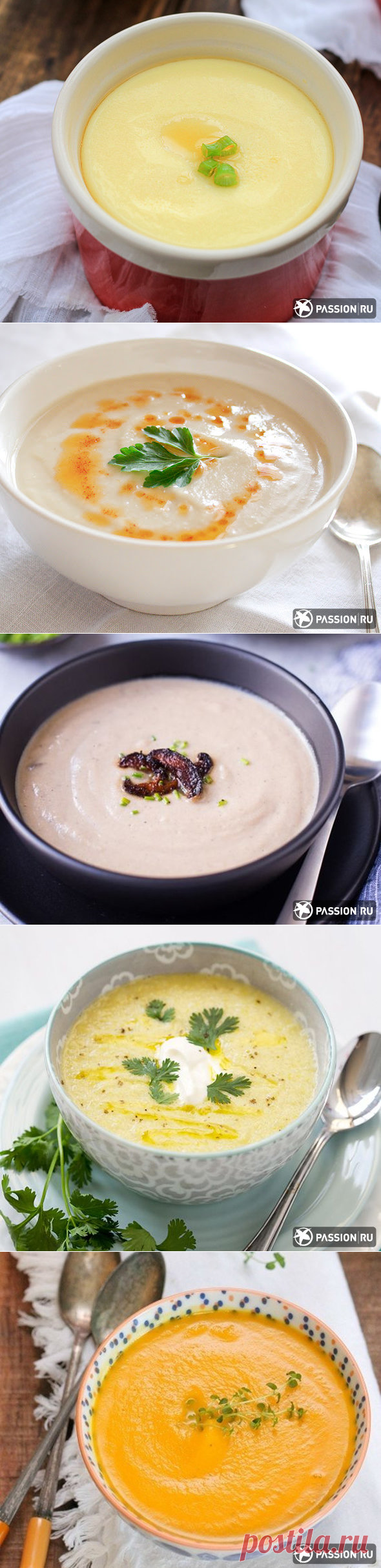 5 простых и очень вкусных крем-супов.