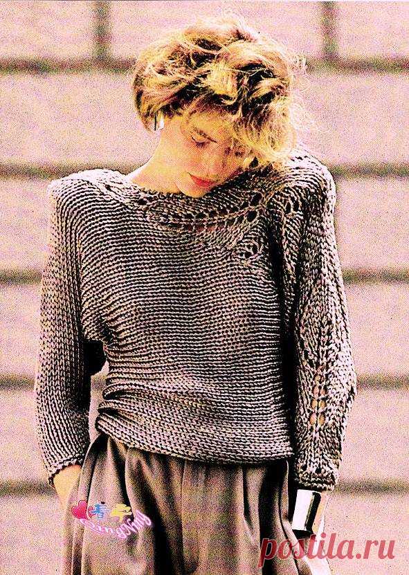Необычный пуловер спицами - Буськины записки — LiveJournal