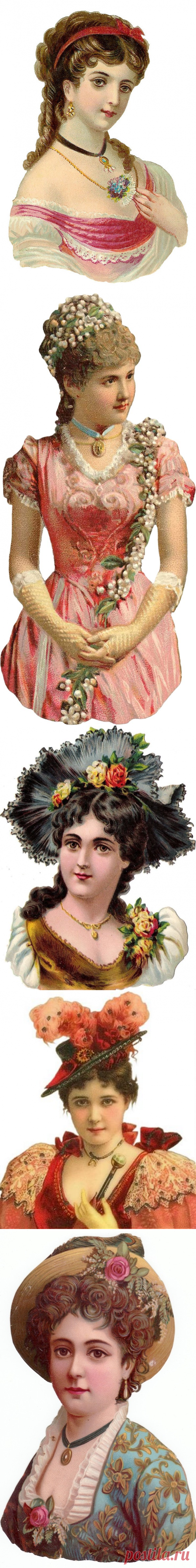 Glanzbilder - Victorian Die Cut - Victorian Scrap - Tube Victorienne - Glansbilleder - Plaatjes : Frau - woman - femme