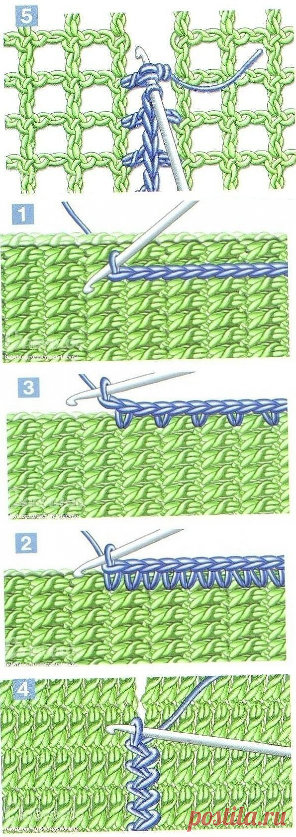 Соединительные швы крючком