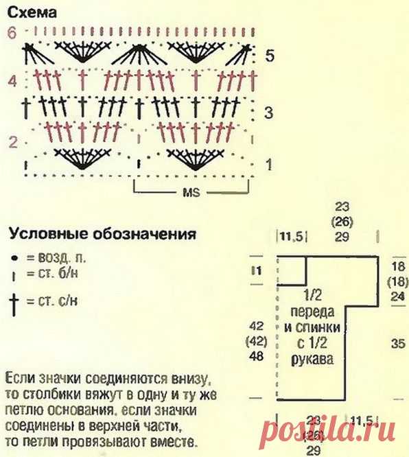 Летняя кофта крючком