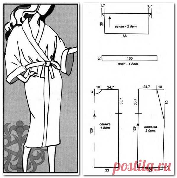 Выкройки махровых халатов