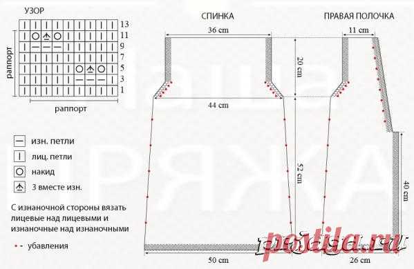 Длинный вязаный жилет с текстурным узором