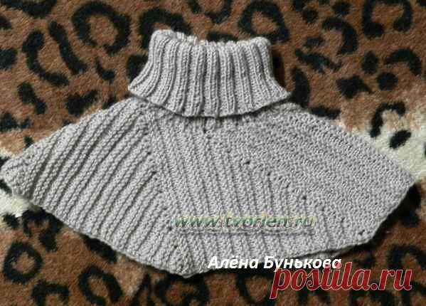 Детская вязаная манишка - Творим - не ленимся! Детская вязаная манишка для первоклассника