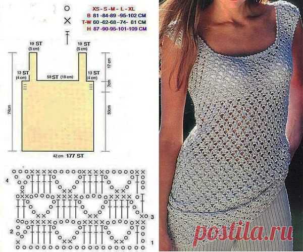 Летняя кофточка крючком..