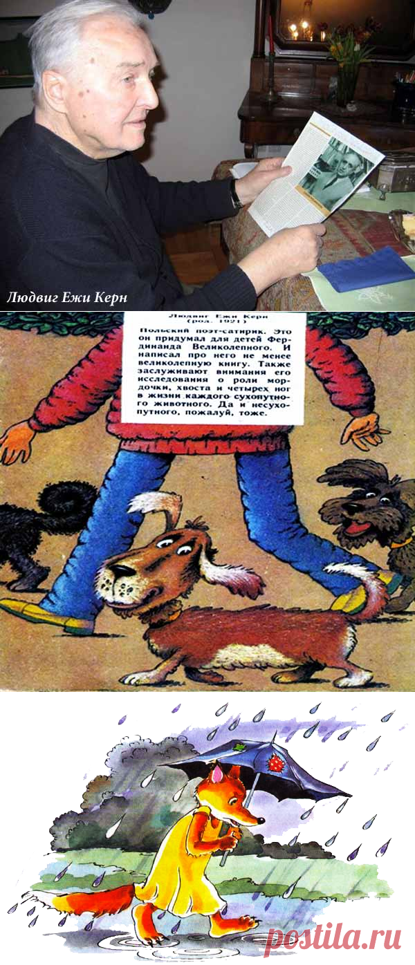 Людвиг Ежи Керн

(1920–2010)

Польский поэт-сатирик. Это он придумал для детей Фердинанда Великолепного. И написал про него не менее великолепную книгу. Также заслуживают внимания его исследования о роли мордочки, хвоста и четырех ног в жизни каждого сухопутного животного. Да и несухопутного, пожалуй, тоже.
