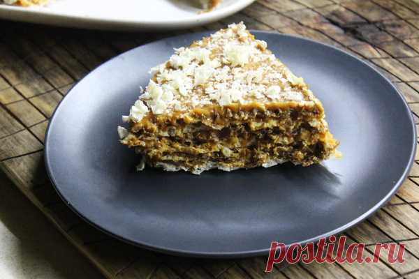 Вафельный торт Ириска со сгущенкой - рецепт с фото