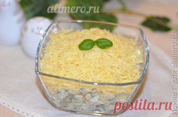 Салат из кукурузы с огурцом