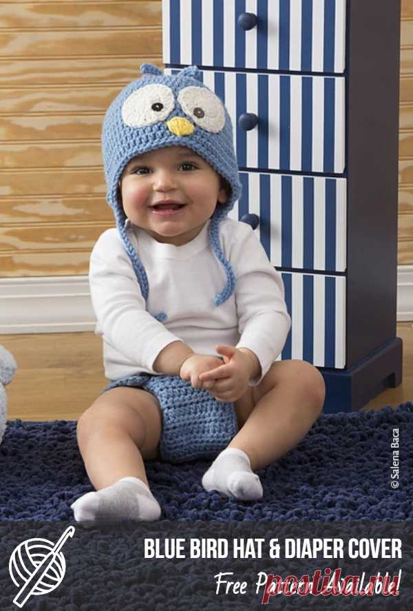 Cute Free Crochet Patterns For Children | Patterns Center Cutie Blue Bird Hat & Diaper Cover Craft: Crochet, Skill level: Easy, Designed by: Salena Baca #crochet #crochethat #freecrochetpattern #crochetowl #crochetforchildren #crochetlove