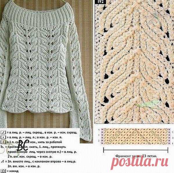Изумительной красоты свитерок — Сделай сам, идеи для творчества - DIY Ideas