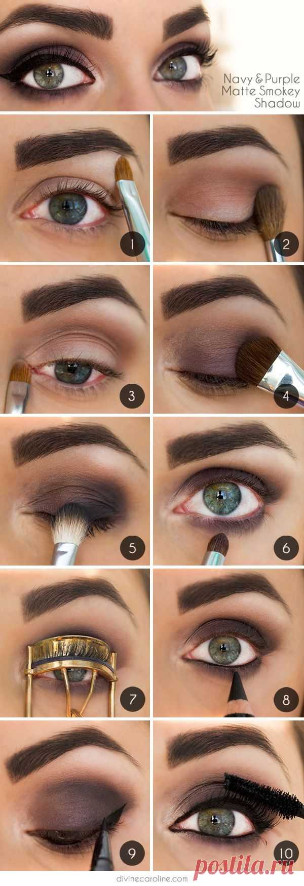 Eye Makeup Must-Try: Navy & Purple Smokey Eye