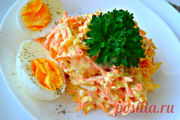 Любимый французский салат с морковью и сыром — самый популярный и вкусный! Каждый раз влюбляюсь в него снова!