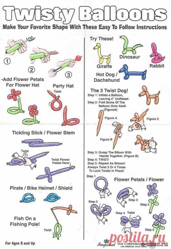 Схемы фигур из воздушных шаров - Форум Про интернет