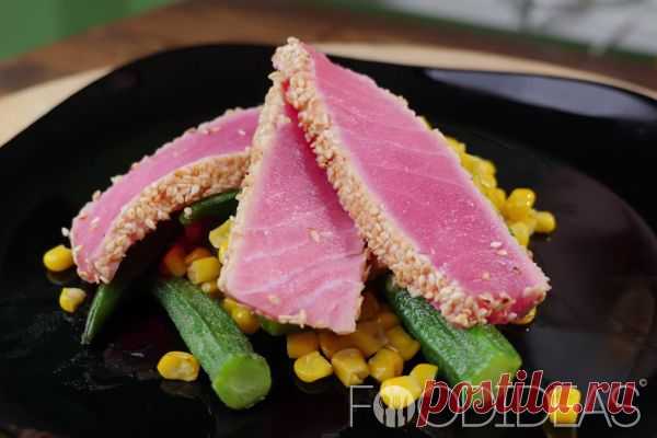 Рыбные стейки из тунца - пошаговый видео рецепт