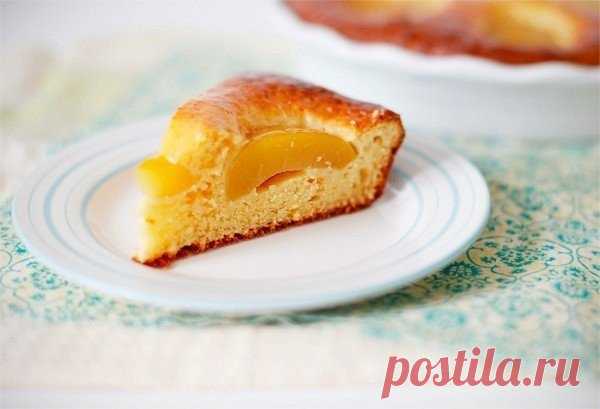 Как приготовить творожный пирог с персиками и джемом  - рецепт, ингредиенты и фотографии