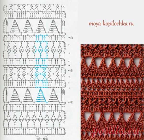 98 узоров и мотивов, связанных крючком, со схемами.