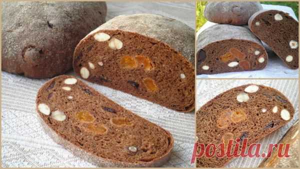 СОЛНЕЧНЫЙ ПЕКАРЬ - Праздничный ржаной хлеб с сухофруктами и орехами.