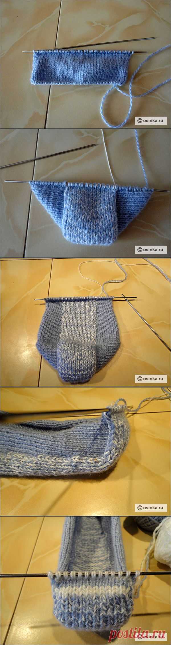 Вязание спицами - тапочки