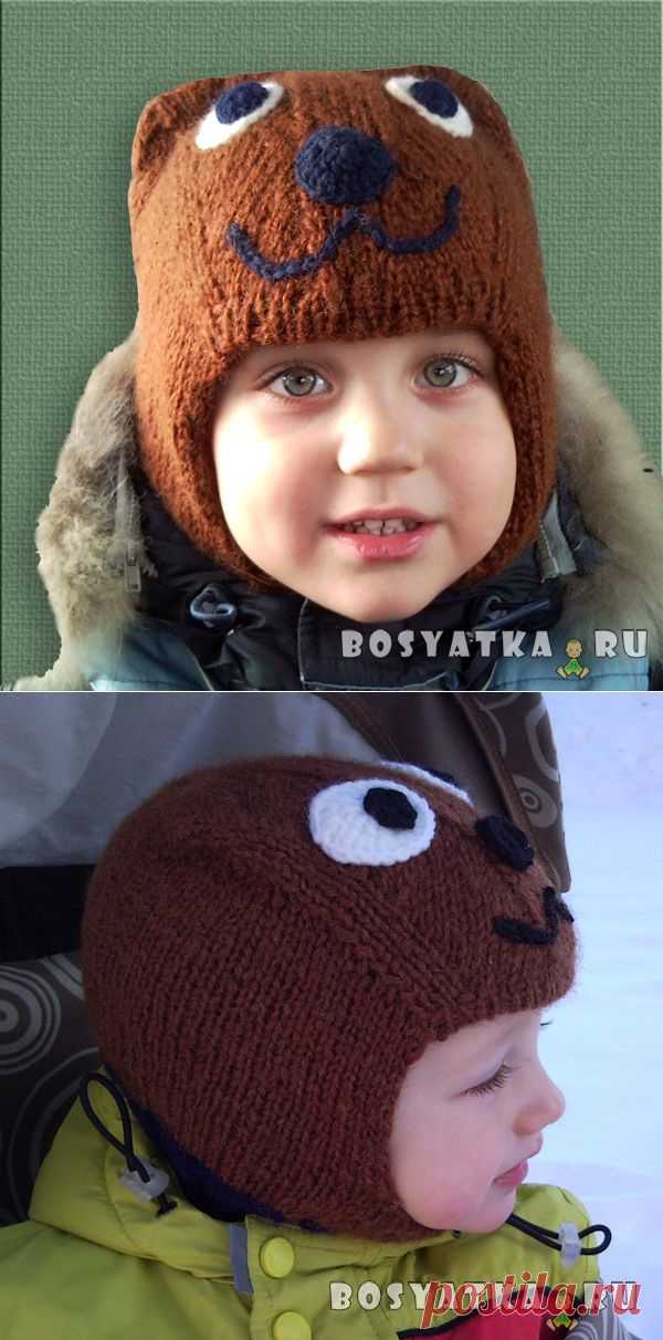 Детская шапочка-шлем "Медвежонок"