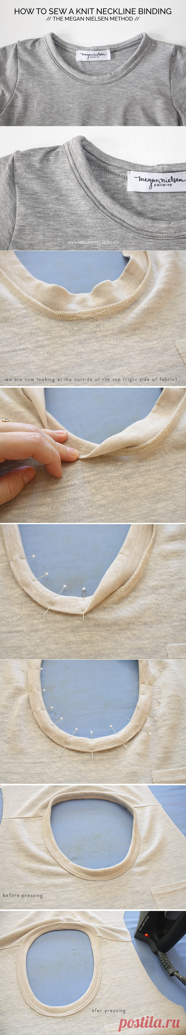 How to sew a knit neckline binding // the Megan Nielsen method — megan nielsen design diary