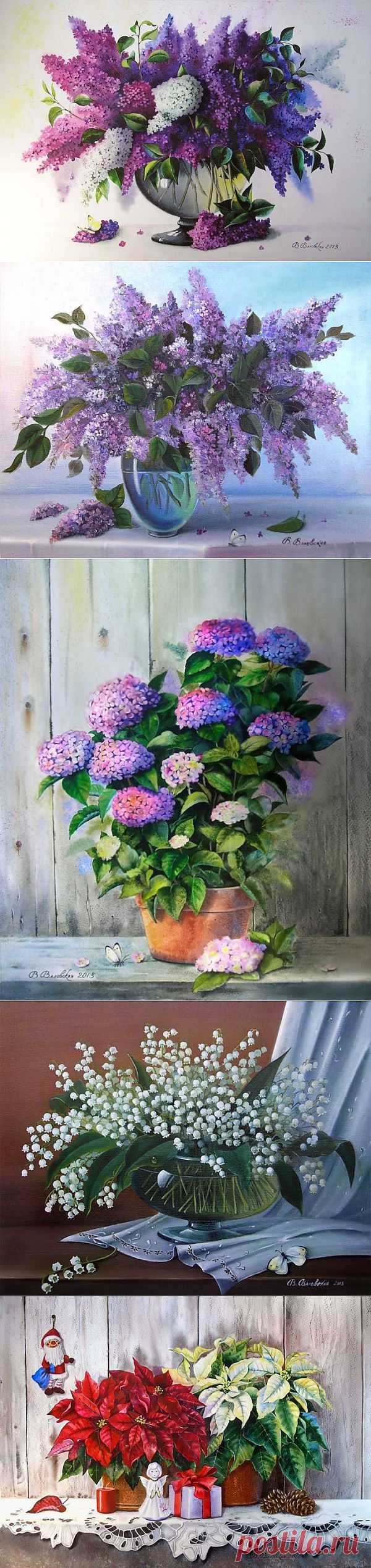 (+1) - Великолепные букеты цветов от украинской художницы Валентины Валевской | Искусство