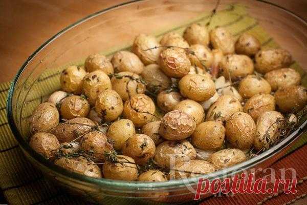 Рецепт картофеля запеченного в духовке с чесноком и травами