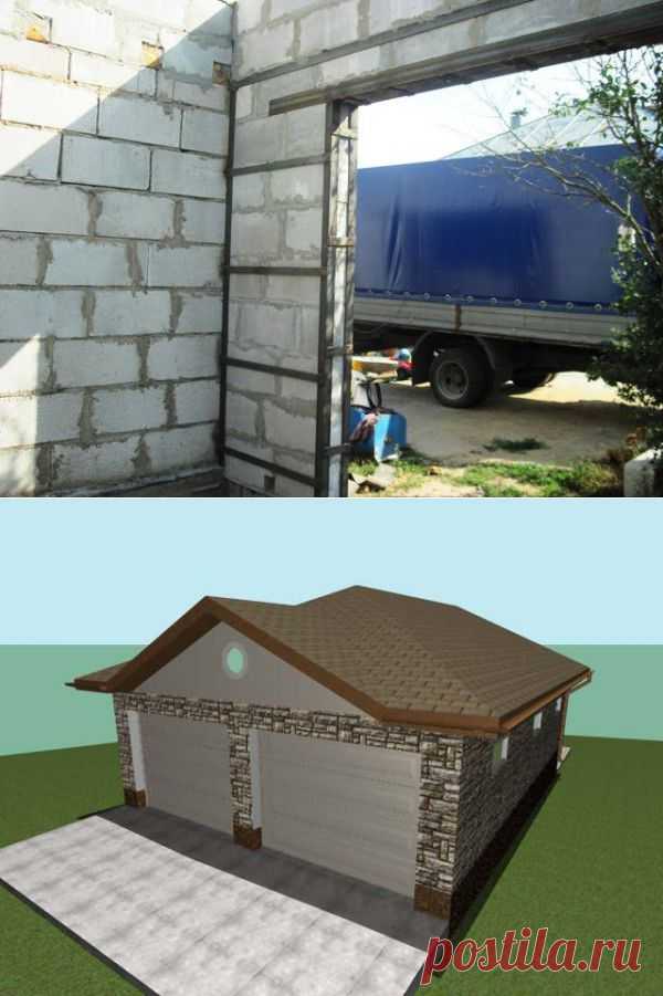Пеноблоки для гаража на две машины с односкатной крышей, стоимость фундамента двухэтажных боксов с мансардой, инструкция по строительству, фото и видео-уроки, цена